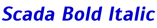 Scada Bold Italic 字体